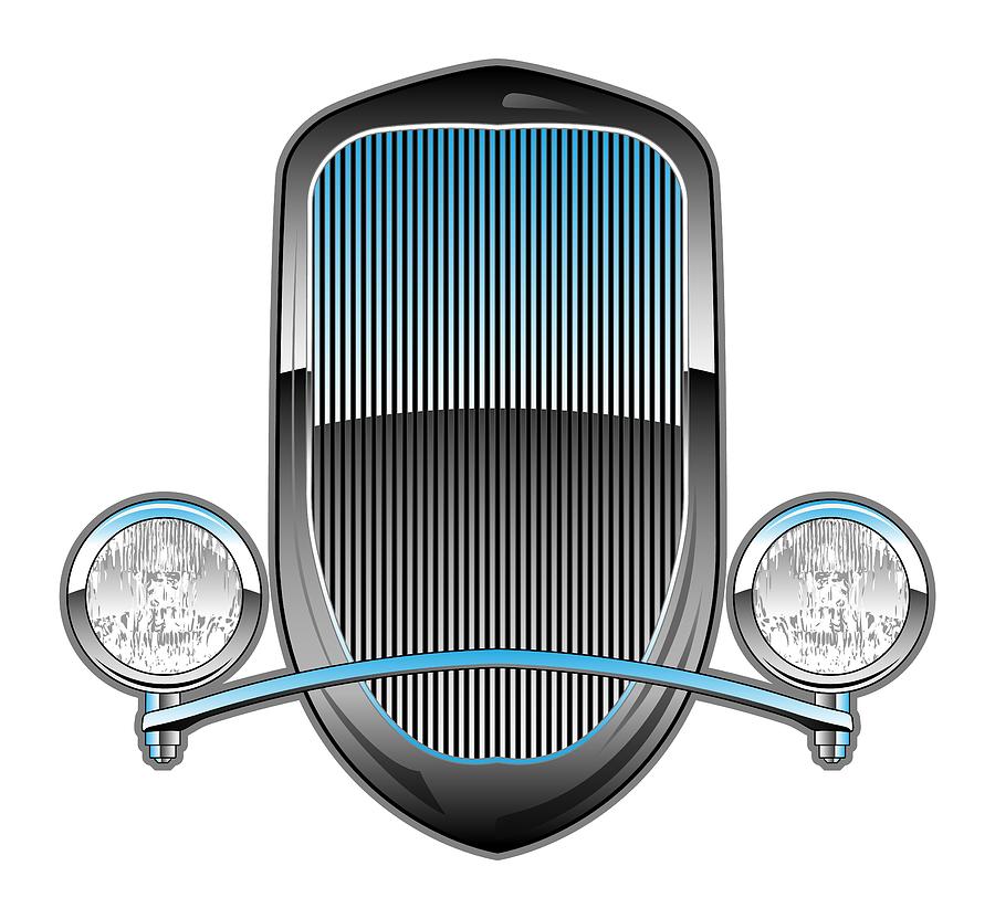 1930s Style Hot Rod Car Grill Digital Art Jeff Hobrath - Pixels