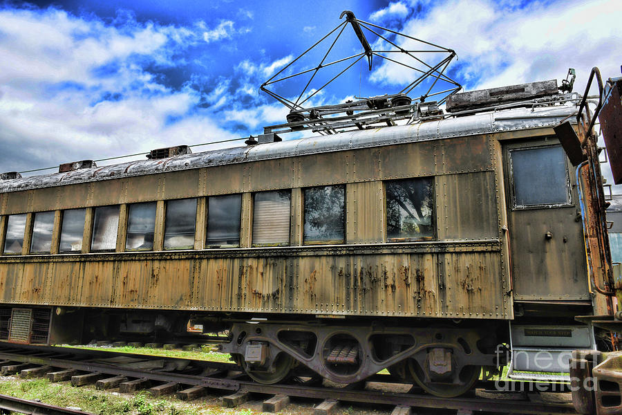 old passenger train car