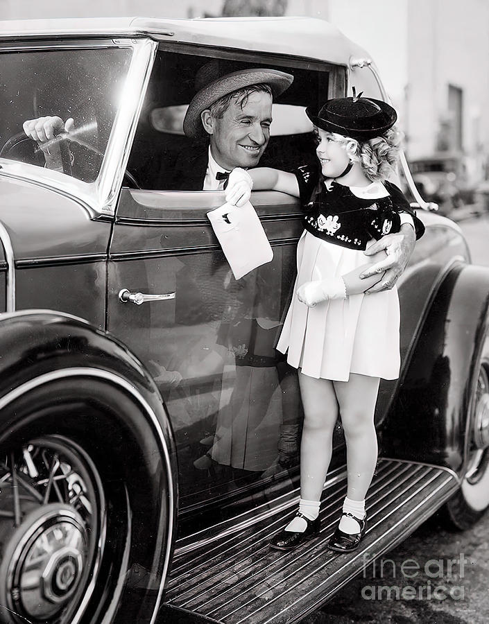1930S Will Rogers and Shirley Temple vintage car Photograph by Retrographs
