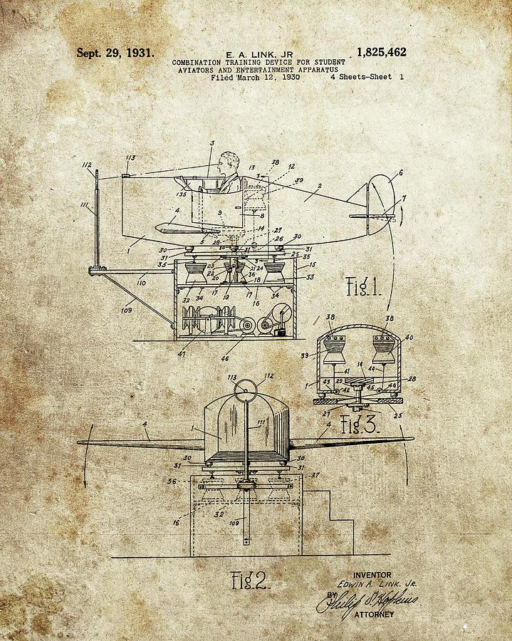 1931 Aviation Training Device Drawing by Dan Sproul - Fine Art America