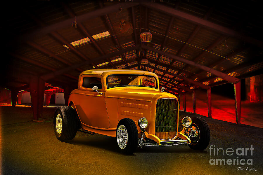 Transportation Photograph - 1932 Ford Golden Oldie Coupe by Dave Koontz
