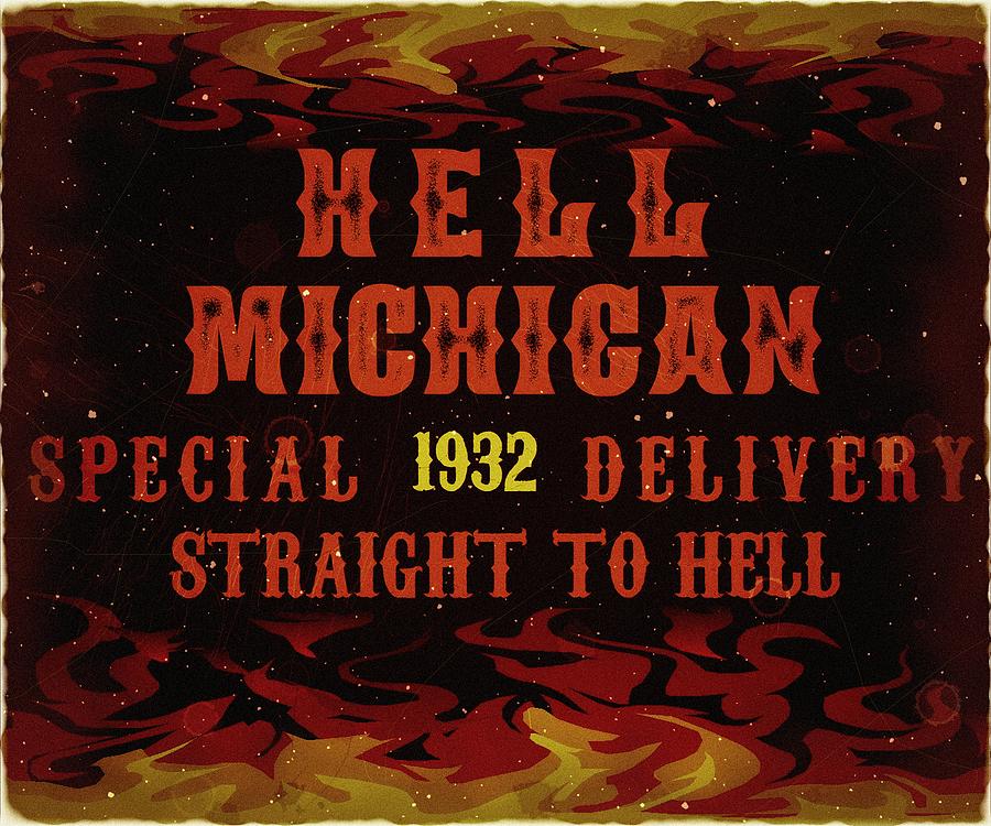 1932 Hell Michigan - Special Delivery Post Digital Art by Fred Larucci