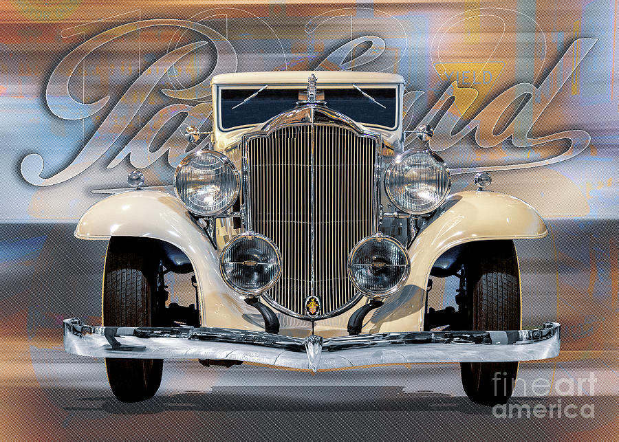 1932 Packard Digital Art by Anthony Ellis