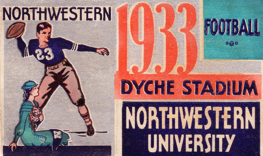 1933 Northwestern Football  Mixed Media by Row One Brand
