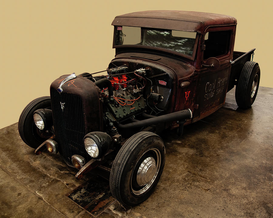 Ford Photograph - 1934 Ford Cool Breeze surf shop rat rod by Flees Photos