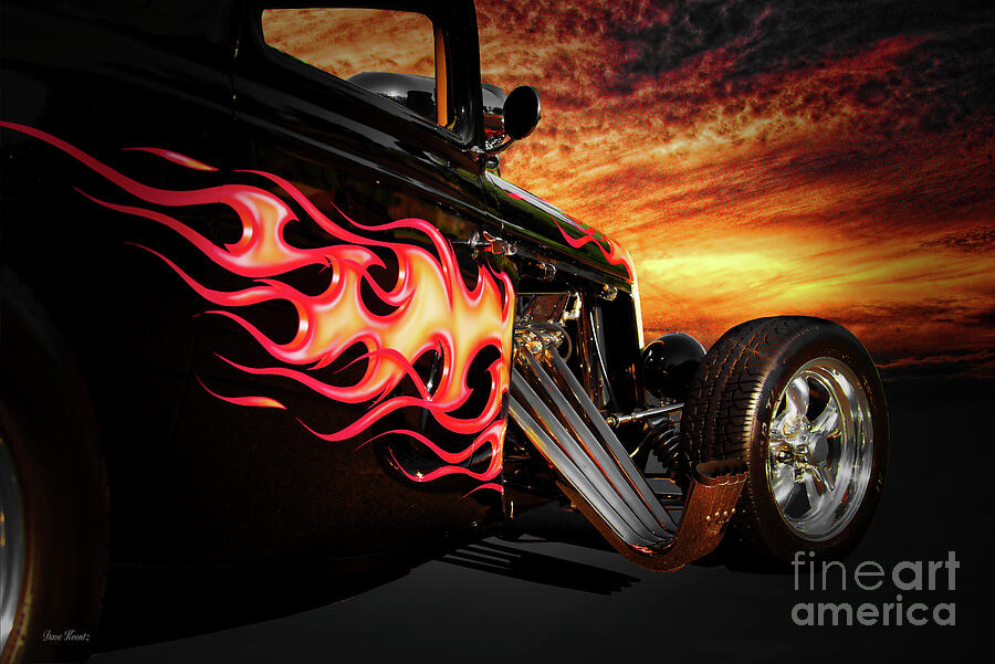 Vintage Photograph - 1934 Ford Fire with Fire Coupe by Dave Koontz