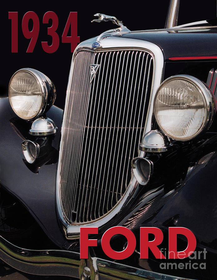 1934 Ford Poster Photograph by Ron Long