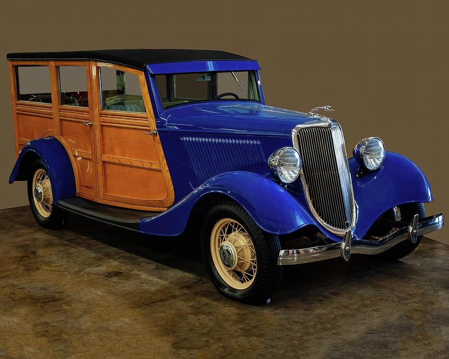 Ford Photograph - 1934 Ford Woodie Wagon by Flees Photos