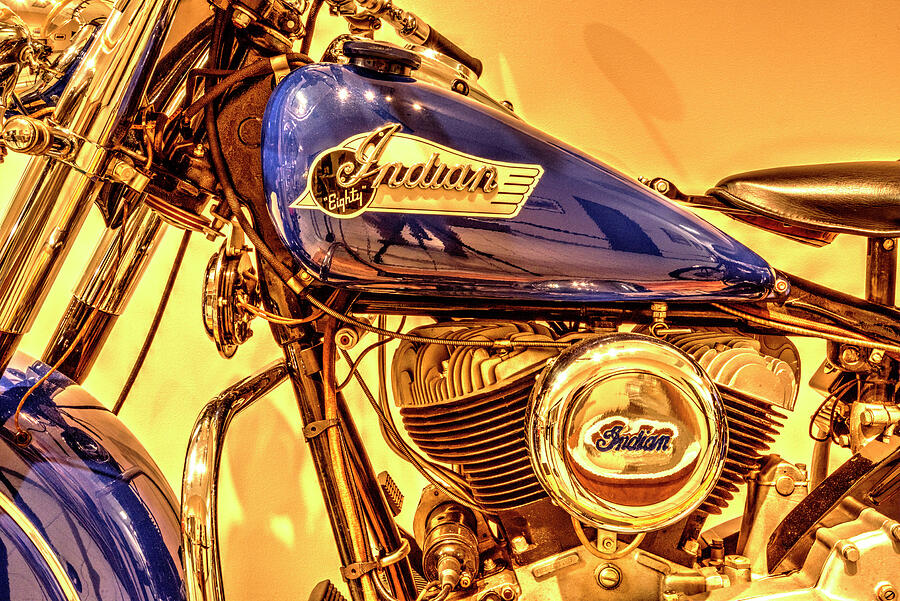 1934 Indian Chief - Special Effect Photograph by Paul W Faust - Impressions of Light