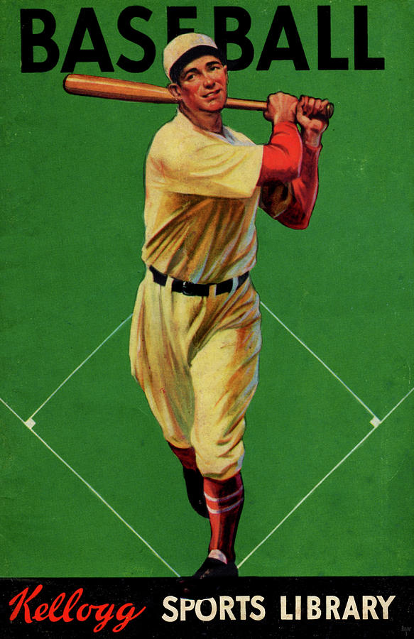 1934 Kellogg Sports Library Baseball Art Mixed Media by Row One Brand