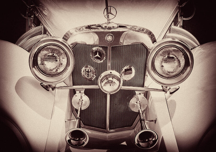 1934 Mercedes Benz - Antiqued Photograph by Paul W Faust -  Impressions of Light
