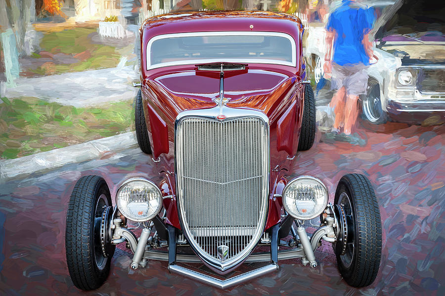 1934 Red Ford Hot Rod X105 Photograph by Rich Franco