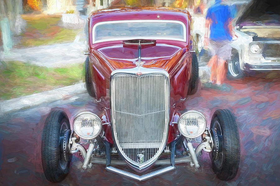 1934 Red Ford Hot Rod X108 Photograph by Rich Franco