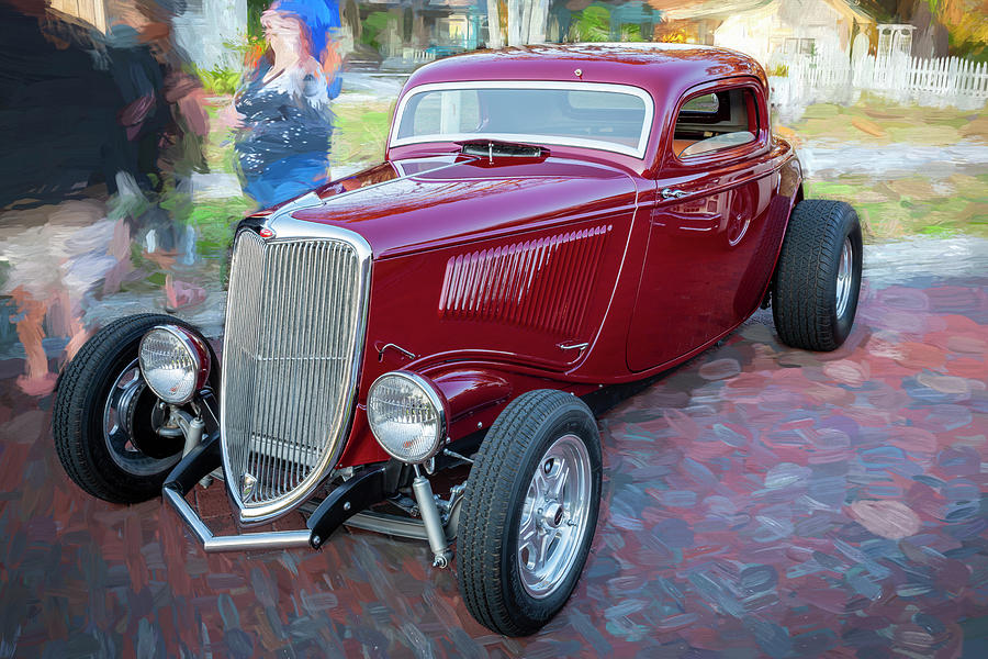 1934 Red Ford Hot Rod X111 Photograph by Rich Franco