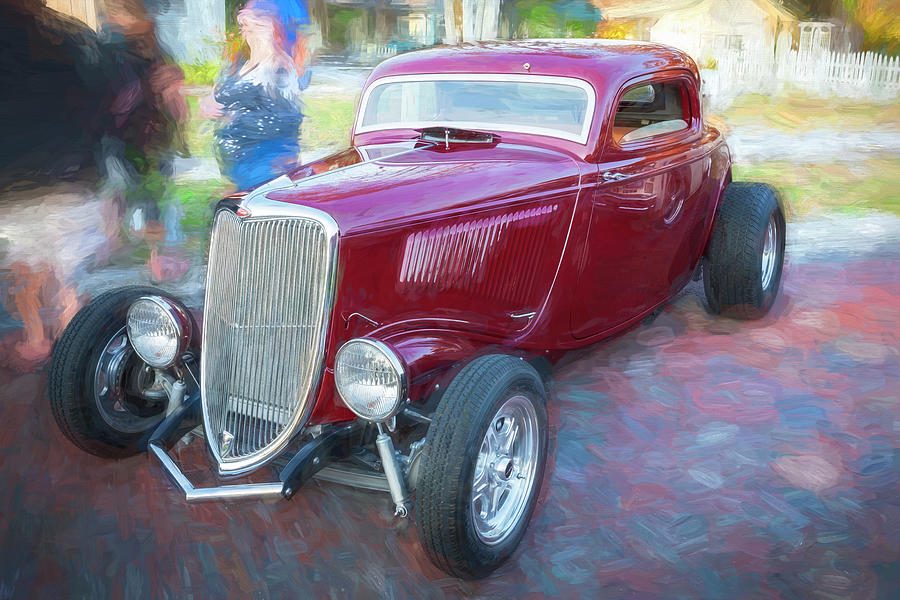 1934 Red Ford Hot Rod X114 Photograph by Rich Franco