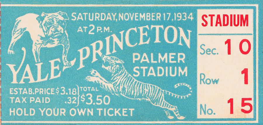 1934 Yale vs. Princeton Mixed Media by Row One Brand