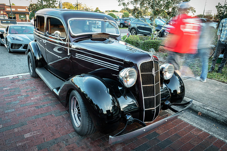 1935 Black Plymouth PJ Deluxe X100 Photograph by Rich Franco