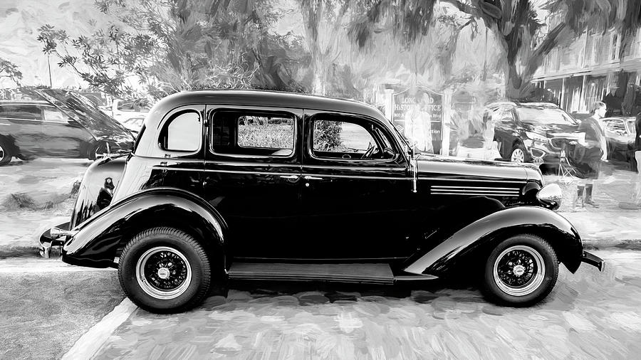 1935 Black Plymouth PJ Deluxe X106 Photograph by Rich Franco