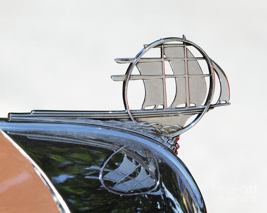 1935 Plymouth hood Ornament Photograph by Dennis Hedberg