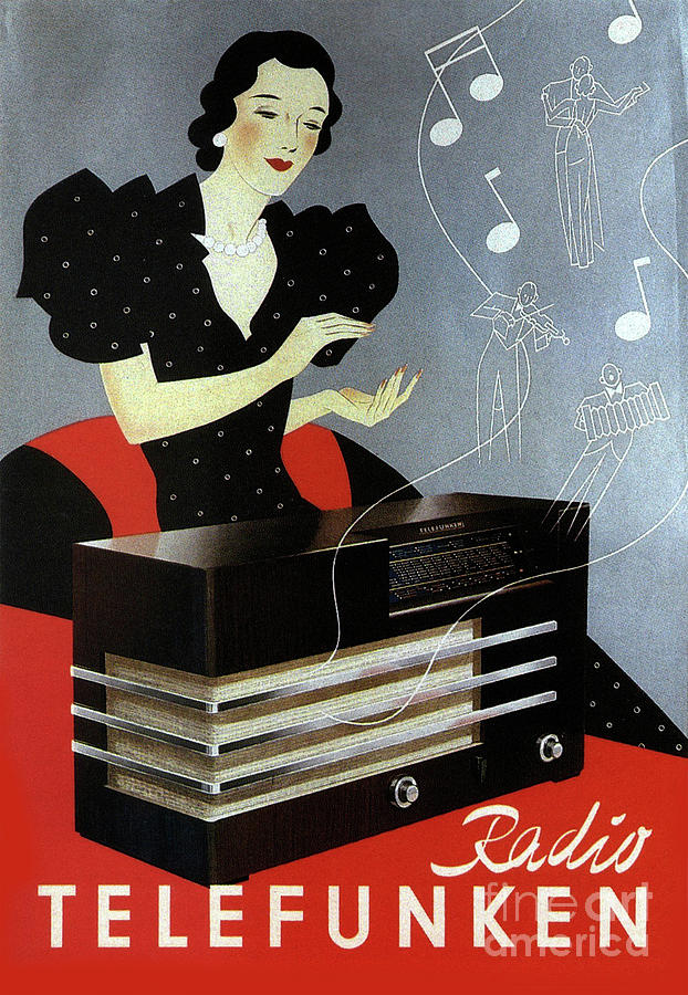 1935 Radio Telefunken Vintage Ad Photograph by Doc Braham