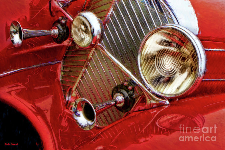 1936 Mercedes-Benz 500K Special Roadster Grill Photograph by Blake Richards