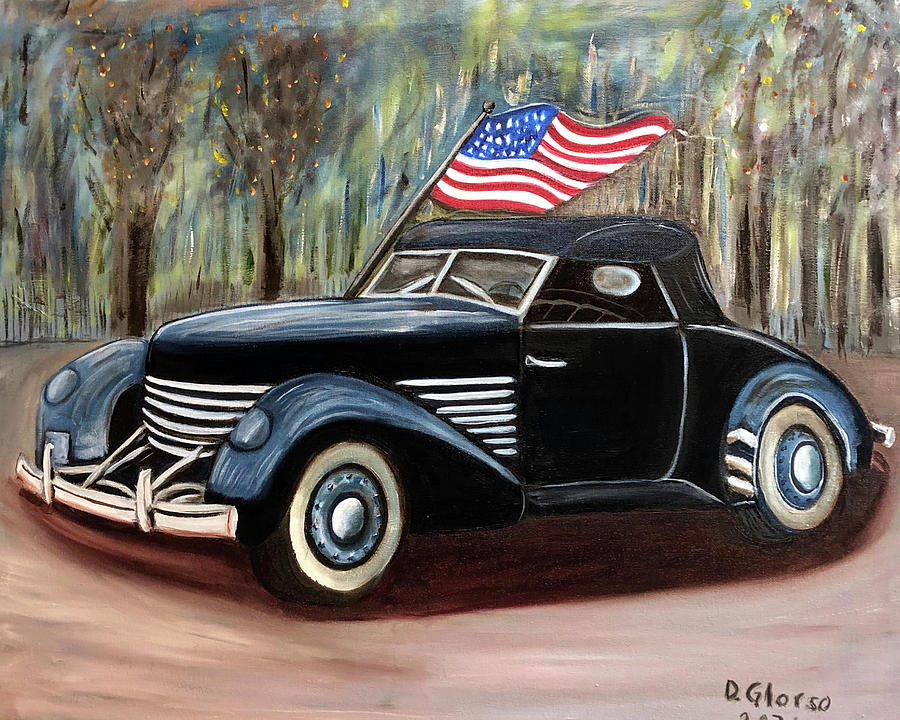 Car Painting - 1937 Cord - Auto by Dean Glorso