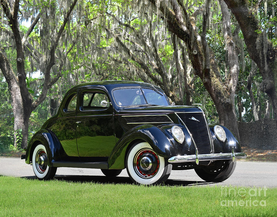 1937 Ford Coupe, Spanish Moss Photograph by Ron Long