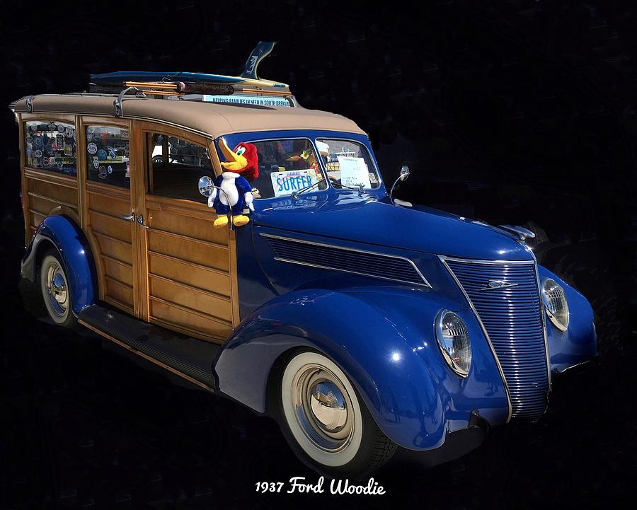 1937 Ford Woodie Photograph by Anne Sands