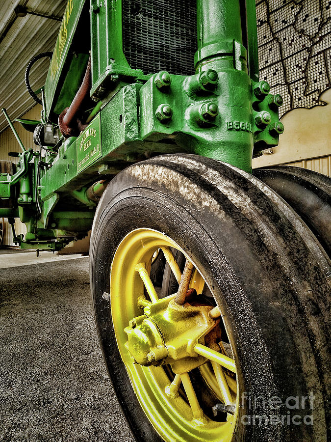 1937 Vintage Tractor front tire Photograph by Paul Ward - Fine Art America