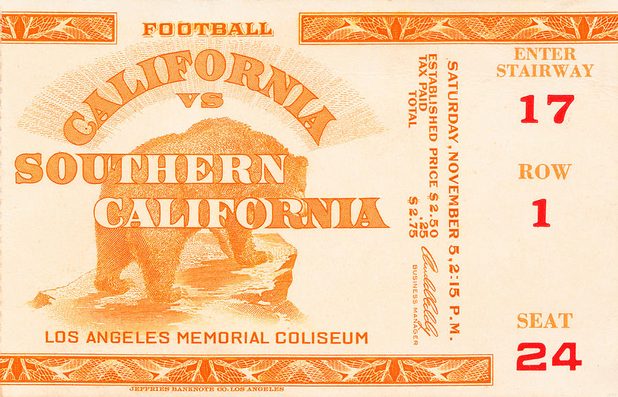 1938 California vs. USC Mixed Media by Row One Brand