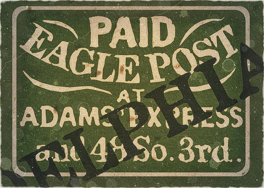 1938 Eagle City Post, Philadelphia, PA - 1ct. Green Pepper Edition - Mail Art Post Digital Art by Fred Larucci