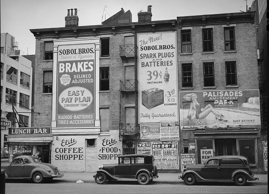 1938 New York Street Scene Photograph by Dick Sheldon