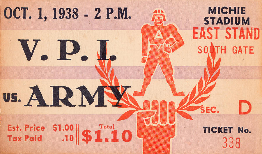 1938 VPI vs. Army Mixed Media by Row One Brand