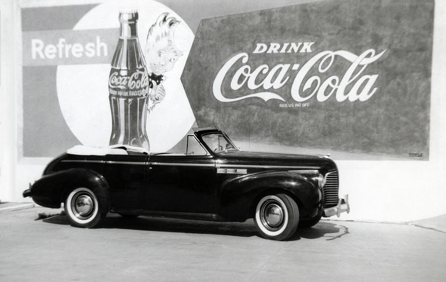 1940 Desoto And Coca-cola Sign Photograph