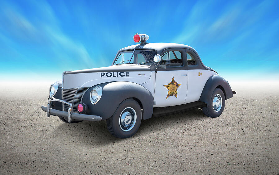 1940 Ford Deluxe Police Car Photograph by Mike McGlothlen