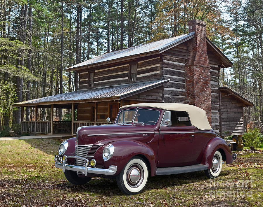 1940 Ford Convertible, Dickey Cabin Photograph by Ron Long