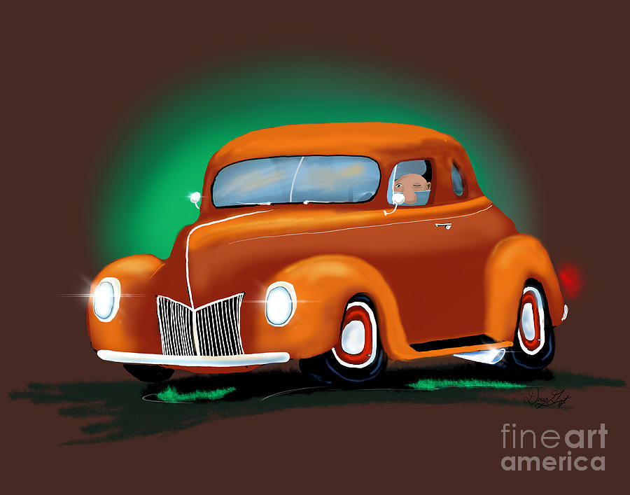 1940 Ford Hot Rod Digital Art by Doug Gist