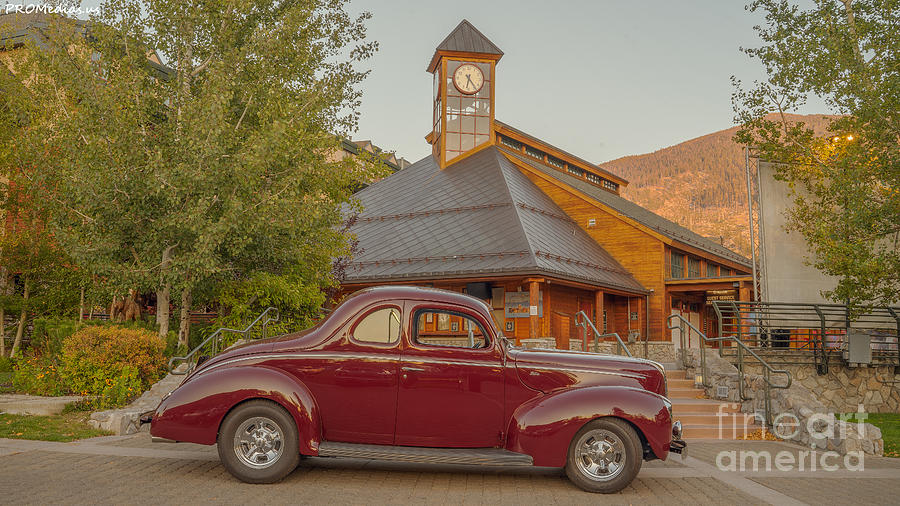 1940 Ford model 48 coupe at the gondola Photograph by PROMedias US