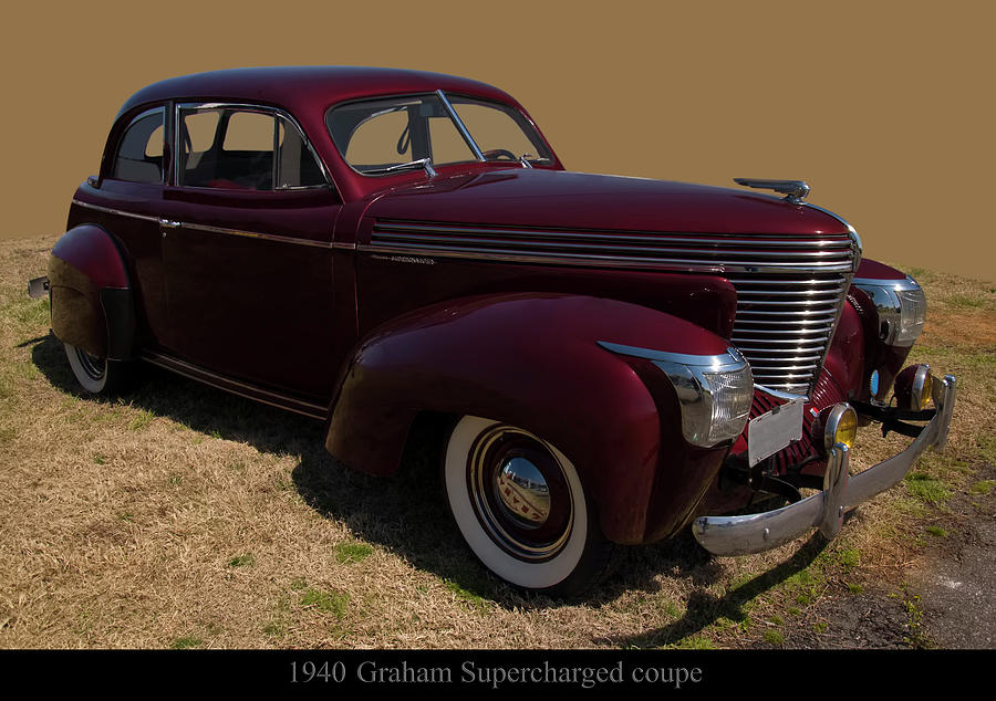 Vintage Automobiles Photograph - 1940 Graham Supercharged Coupe by Flees Photos