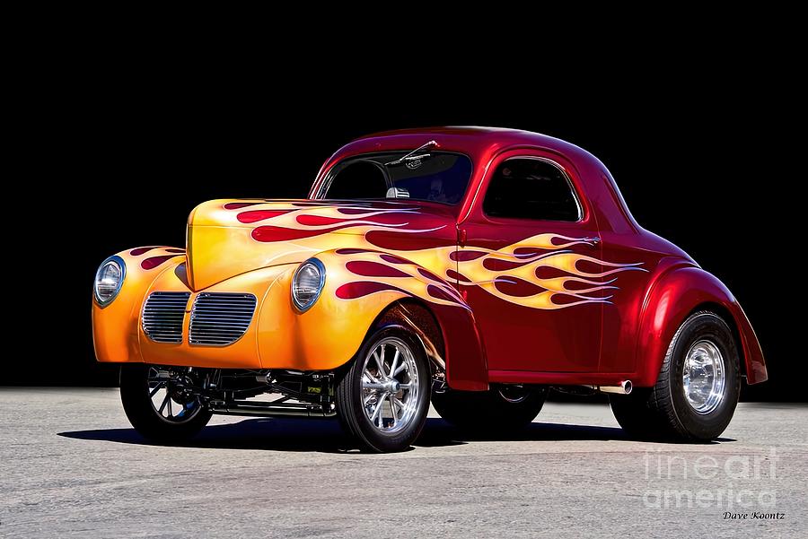 1940 Willys Coupe Gasser Painting by Robinson Adams - Pixels