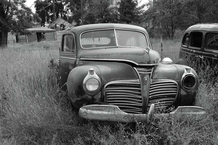 1940s Chrysler Plymouth bw 1116 Photograph by Cathy Anderson