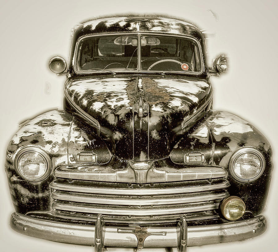 1940s Ford Car 1212 rusty Photograph by Cathy Anderson