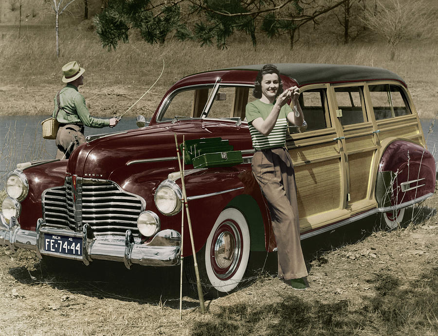 Buick Photograph - 1941 Buick Woody Wagon by West Peterson