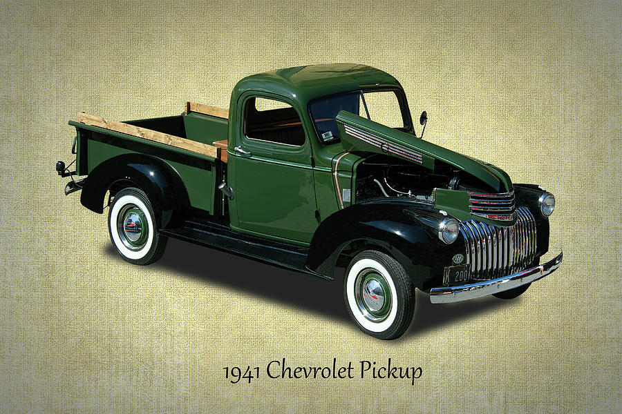 Up Movie Photograph - 1941 Green Chevy Pickup Truck by Nick Gray