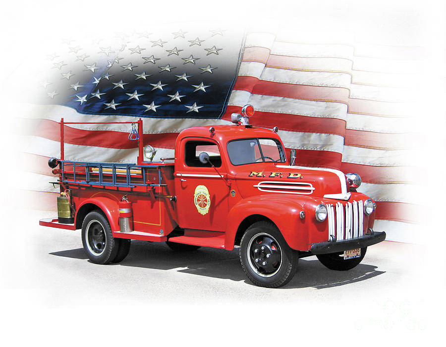 1942 Ford Fire Truck Photograph
