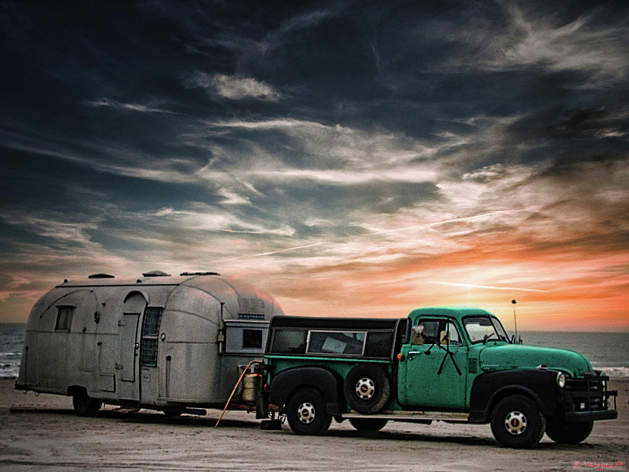 1943 Ford With Airstream Trailer Photograph by Rene Vasquez