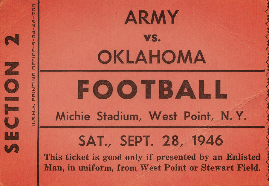 1946 Army vs. Oklahoma Mixed Media by Row One Brand