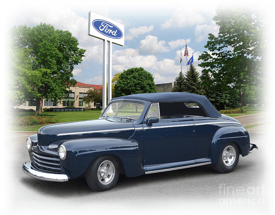 1946 Ford Convertible, Ford Plant Photograph by Ron Long