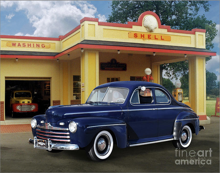 1946 Ford Coupe       at the Gilmore Photograph by Ron Long