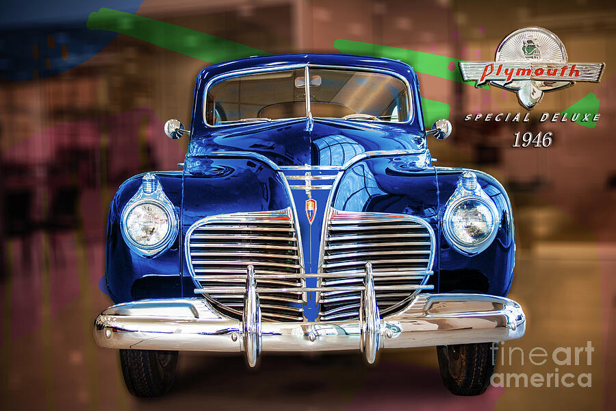 Vintage Digital Art - 1946 Plymouth Special Deluxe by Anthony Ellis